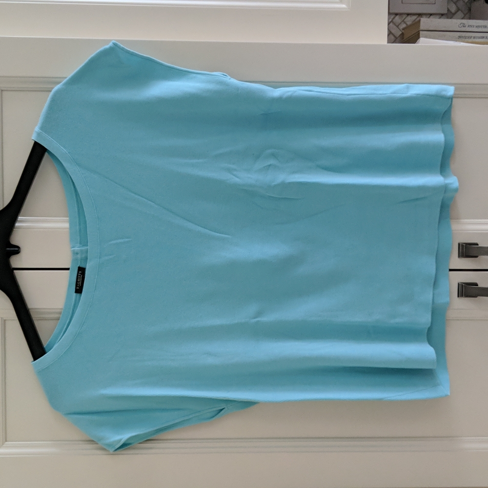 Talbots 2XP sleeveless blue knit top